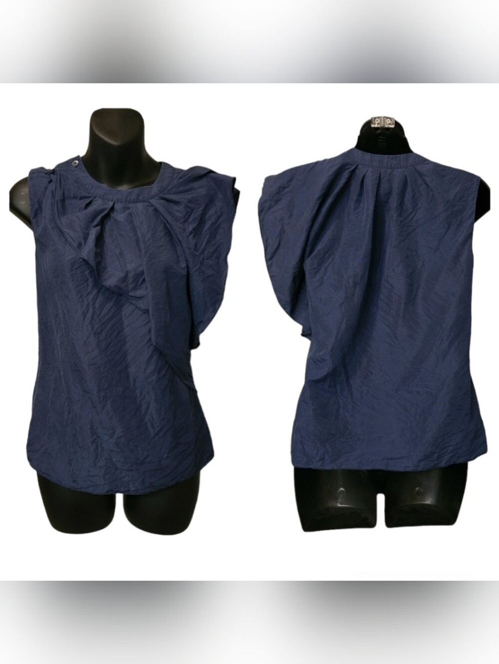 Brooks Brothers Silk Ruffle Top Sz 4